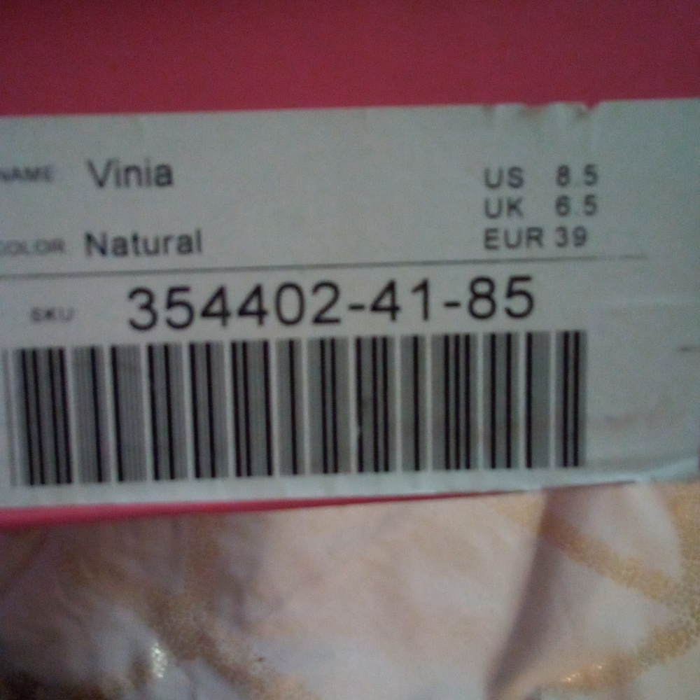 Cream color wedge heel sandal size 8 1/2